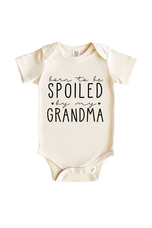 Personalized Born To Be Spoiled Graphic Bodysuit | Natural
