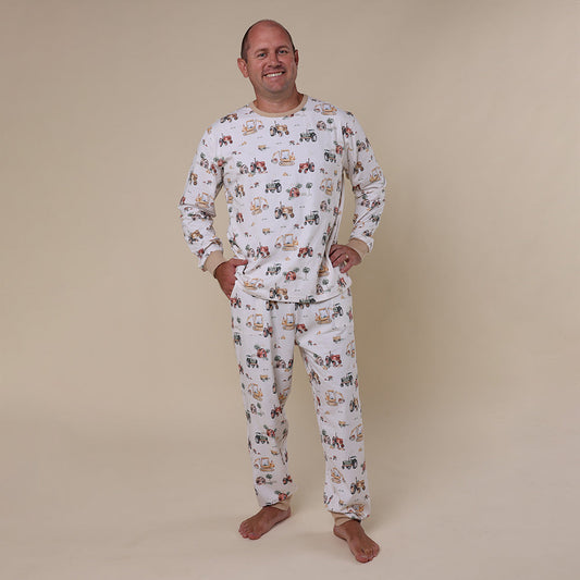 Diggers & Tractors Organic Mens Long Sleeve PJ Set